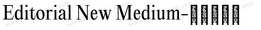 Editorial New Medium字体转换